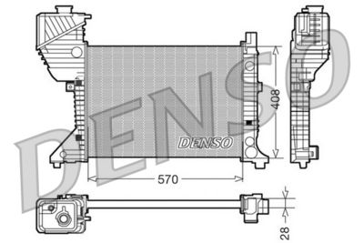 Радиатор, охлаждение двигателя DENSO DRM17016 для MERCEDES-BENZ SPRINTER