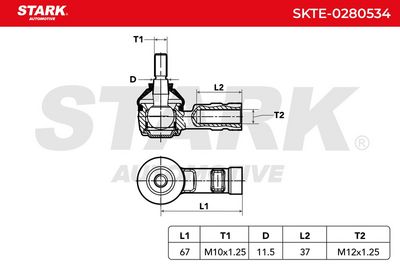 накрайник на напречна кормилна щанга STARK SKTE-0280534
