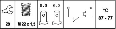 COMUTATOR TEMPERATURA VENTILATOR RADIATOR HELLA 6ZT007800031 1