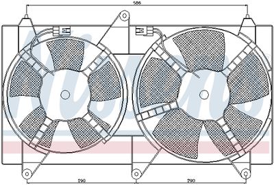 Вентилятор, охлаждение двигателя NISSENS 85611 для CHEVROLET EPICA