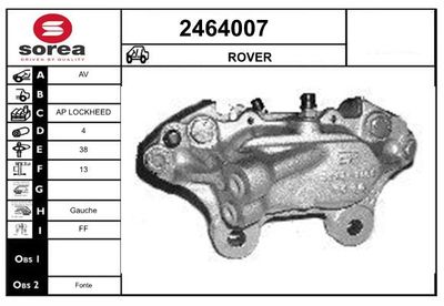 Тормозной суппорт EAI 2464007 для AUSTIN AMBASSADOR
