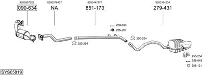 Układ wydechowy BOSAL SYS05819