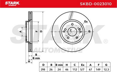 спирачен диск STARK SKBD-0023010