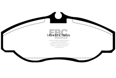 Комплект тормозных колодок, дисковый тормоз EBC Brakes DP61037 для LAND ROVER RANGE ROVER