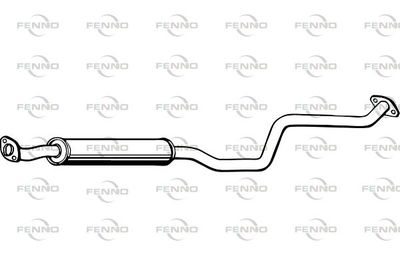 Средний глушитель выхлопных газов FENNO P3584 для MAZDA PREMACY