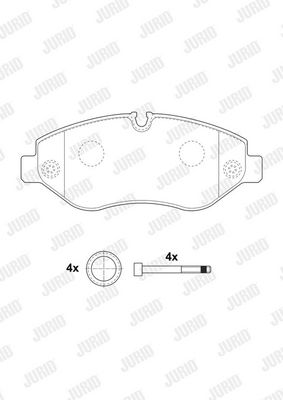 BREMSBELAGSATZ SCHEIBENBREMSE JURID 2919209560 1