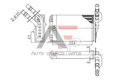 AUTO FRANCE PARTS Heat Exchanger, interior heating