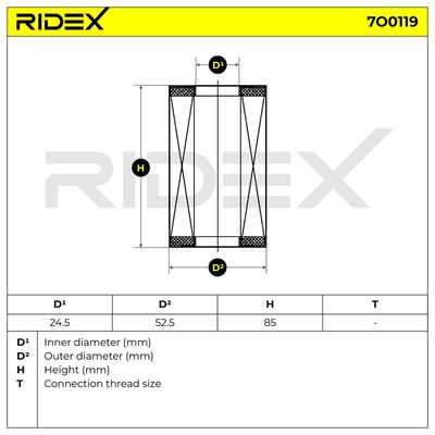 маслен филтър RIDEX 7O0119