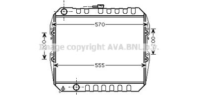 Радиатор, охлаждение двигателя AVA QUALITY COOLING TO2183 для TOYOTA HILUX
