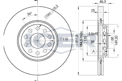 спирачен диск ICER 78BD4065-2