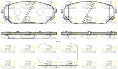 Комплект тормозных колодок, дисковый тормоз ROADHOUSE 21322.12 для HYUNDAI ix55