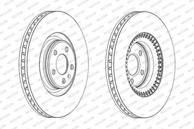 Brake disc Voor Links/Rechts past: AUDI A6 ALLROAD C7, A6 C7, A7, A8 D4  PORSCHE MACAN 1.8-6.3 11.09-