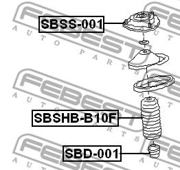 SBSS-001 FEBEST Опора стойки амортизатора FEBEST 