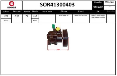 POMPA HIDRAULICA SISTEM DE DIRECTIE SNRA SOR41300403