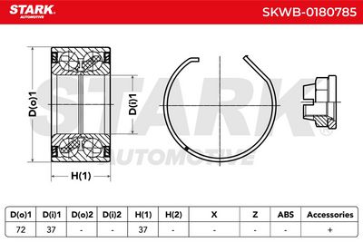 комплект колесен лагер STARK SKWB-0180785