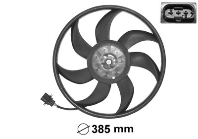 VAN WEZEL 5827745 Вентилятор системы охлаждения двигателя  для SKODA ROOMSTER (Шкода Роомстер)