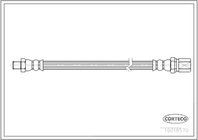 Тормозной шланг CORTECO 19018570 для FIAT 125