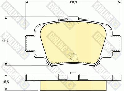 GIRLING 6110609 Тормозные колодки и сигнализаторы  для NISSAN MICRA II (K11) 1.0 i 16V