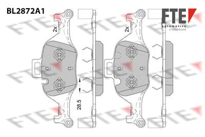 Комплект тормозных колодок, дисковый тормоз FTE 9011112 для BMW iX3