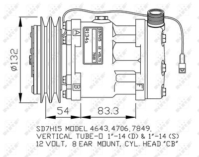 Компрессор, кондиционер NRF 32130G для FIAT TEMPRA
