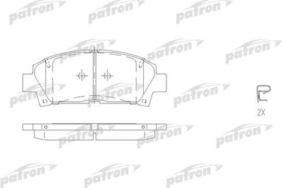 Комплект тормозных колодок, дисковый тормоз PATRON PBP928 для TOYOTA CALDINA