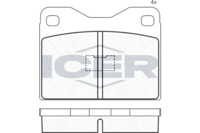 Комплект тормозных колодок, дисковый тормоз ICER 180181 для BMW 1600