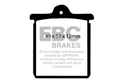 Комплект тормозных колодок, дисковый тормоз EBC Brakes DP244 для CITROËN SM