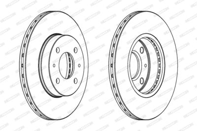 Тормозной диск FERODO DDF615 для NISSAN 100NX
