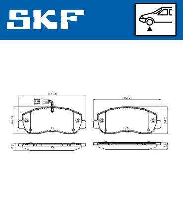 Brake Pad Set, disc brake VKBP 80011 E