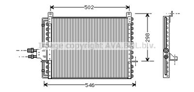 Конденсатор, кондиционер AVA QUALITY COOLING MS5206 для MERCEDES-BENZ 123