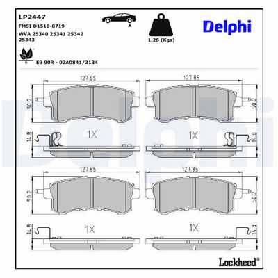 Brake pad set, disc brake