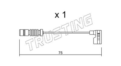 Сигнализатор, износ тормозных колодок TRUSTING SU.251 для MERCEDES-BENZ C-CLASS