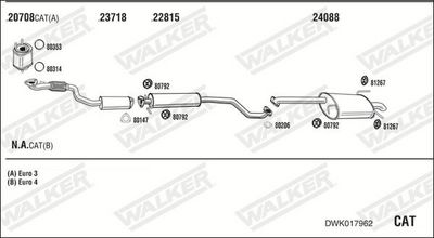 Изпускателна система WALKER DWK017962
