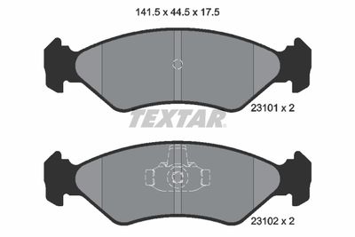 Комплект тормозных колодок, дисковый тормоз TEXTAR 2310101 для FORD KA
