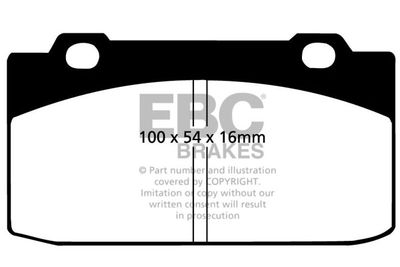 Комплект тормозных колодок, дисковый тормоз EBC Brakes DP506 для ALFA ROMEO ARNA
