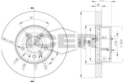спирачен диск ICER 78BD3221-2