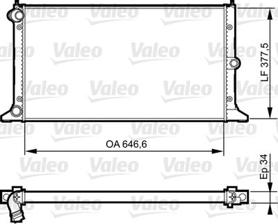 Радиатор, охлаждение двигателя VALEO 735372 для FORD GALAXY