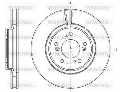 Тормозной диск WOKING D61129.10 для HONDA (GAC) ODYSSEY