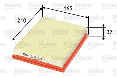 Воздушный фильтр VALEO 585021 для OPEL TIGRA