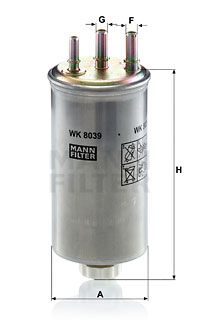 MANN-FILTER WK 8039 Топливный фильтр  для DACIA LOGAN (Дача Логан)