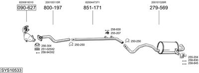 Układ wydechowy BOSAL SYS10533