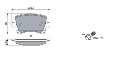 SET PLACUTE FRANA FRANA DISC BOSCH 0986494053 4