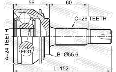 Joint Kit, drive shaft 0110-NSP90