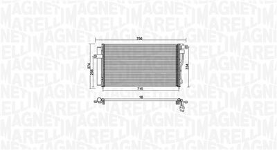 MAGNETI MARELLI Kondensator, Klimaanlage