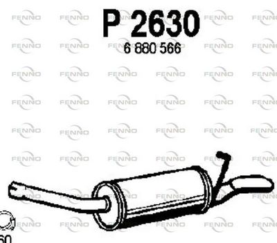 Глушитель выхлопных газов конечный FENNO P2630 для FORD SCORPIO