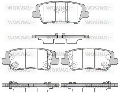 Комплект тормозных колодок, дисковый тормоз WOKING P14643.05 для CADILLAC ATS