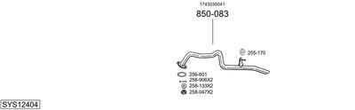 Układ wydechowy BOSAL SYS12404