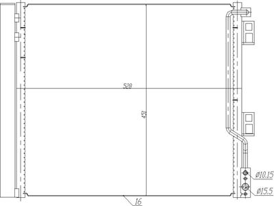 Конденсатор, кондиционер HART 636 987 для NISSAN NV200