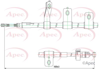 Cable Pull, parking brake APEC CAB1537