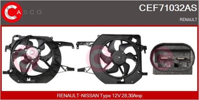 Elektromotor, větrák chladiče CASCO CEF71032AS